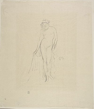 Naga modelka, stojąca autorstwa James Abbott McNeill Whistler