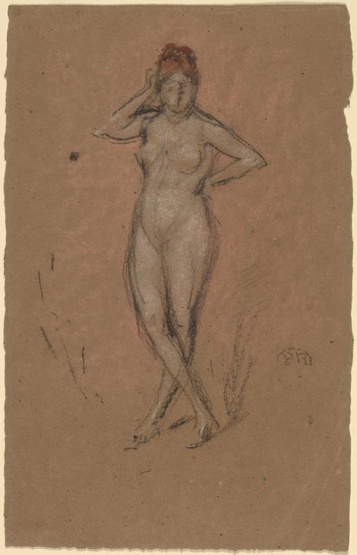 Stojący nago ze skrzyżowanymi nogami autorstwa James Abbott McNeill Whistler