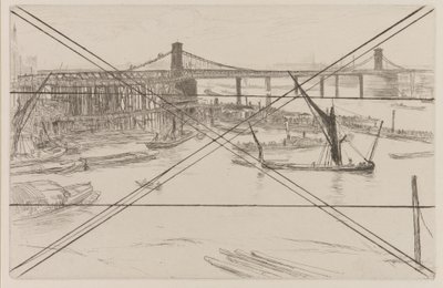 Stary most Hungerford autorstwa James Abbott McNeill Whistler