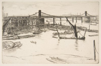 Stary most Hungerford autorstwa James McNeill Whistler