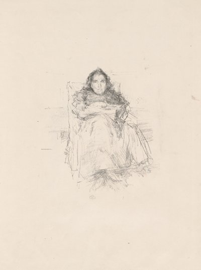 Studium portretowe: Pani Philip, nr 3 (recto) Studium portretowe: Geneviève Mallarmé (verso) autorstwa James Abbott McNeill Whistler