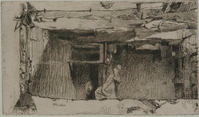 Zbieracze szmat, dzielnica Mouffetard, Paryż autorstwa James Abbott McNeill Whistler