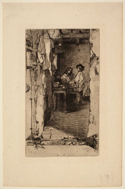 Zbieracze szmat, Quartier Mouffetard, Paryż autorstwa James McNeill Whistler