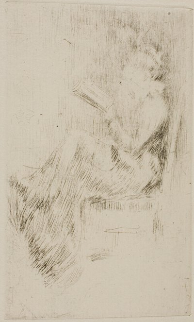 Czytając książkę autorstwa James Abbott McNeill Whistler