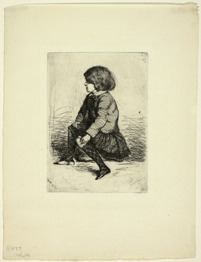 Seymour Haden, Jr, w pozycji siedzącej autorstwa James Abbott McNeill Whistler
