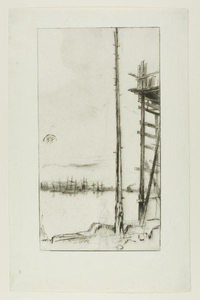 Stocznia stoczniowa, Liverpool autorstwa James McNeill Whistler