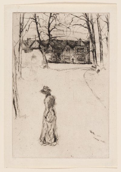 Speke Hall: Aleja autorstwa James Abbott McNeill Whistler