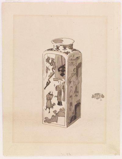Kanister kwadratowy z rozszerzaną szyjką autorstwa James Abbott McNeill Whistler