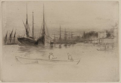 Parowce z wieży autorstwa James Abbott McNeill Whistler