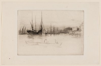 Parowce z wieży autorstwa James Abbott McNeill Whistler