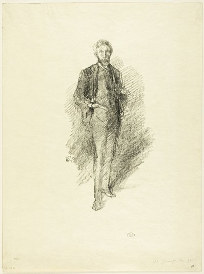 Badanie: Joseph Pennell autorstwa James Abbott McNeill Whistler