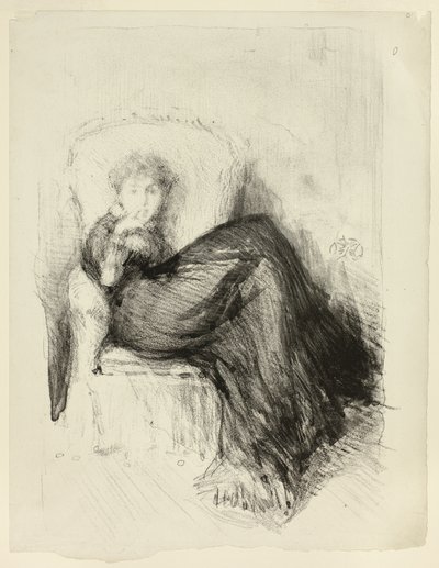 Badanie: Siedząca Maud autorstwa James Abbott McNeill Whistler