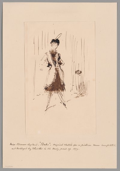 Studium do filmu "Niebieska dziewczyna: Portret panny Elinor Leyland" autorstwa James McNeill Whistler