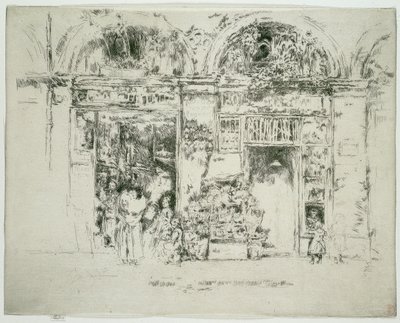 Słoneczniki, targ St Germain, Paryż autorstwa James Abbott McNeill Whistler