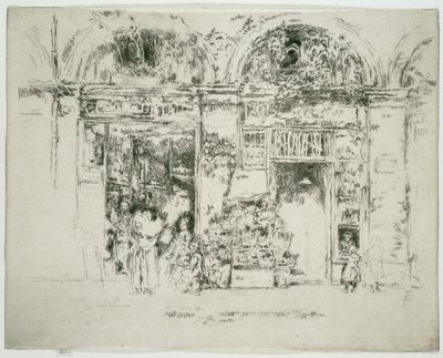Słoneczniki, targ St Germain, Paryż autorstwa James McNeill Whistler