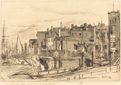 Policja w Tamizie autorstwa James Abbott McNeill Whistler