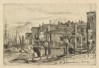 Policja w Tamizie autorstwa James Abbott McNeill Whistler