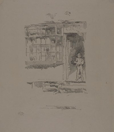 Zakład fryzjerski w Mews autorstwa James McNeill Whistler