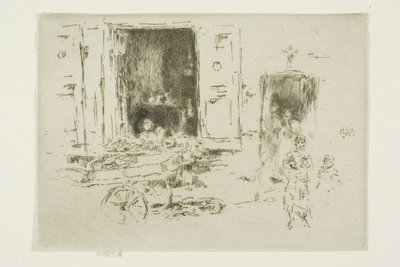 Barrow - dzielnica Marolles, Bruksela autorstwa James Abbott McNeill Whistler