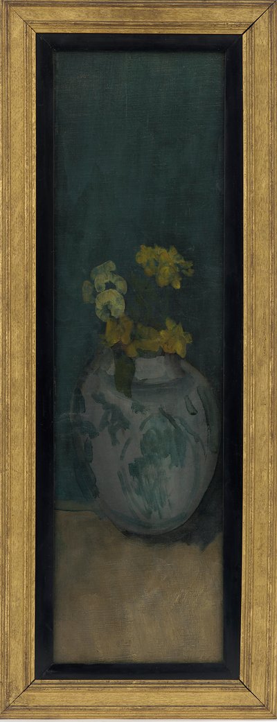 Niebieska dziewczyna (fragment): Żółty i niebieski autorstwa James Abbott McNeill Whistler