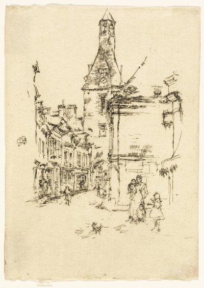 Wieża zegarowa - Amboise autorstwa James Abbott McNeill Whistler