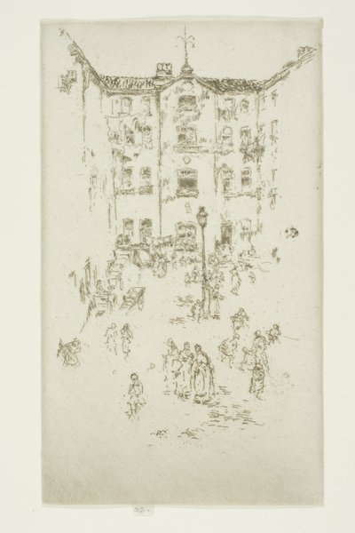 Dziedziniec, Bruksela autorstwa James Abbott McNeill Whistler