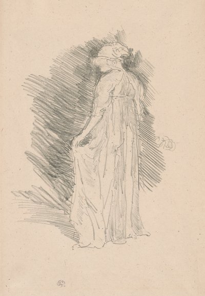 Drapowana postać, widok z tyłu autorstwa James Abbott McNeill Whistler
