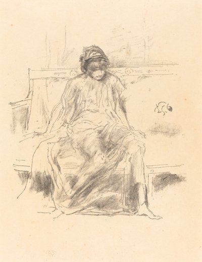 Udrapowana postać siedząca autorstwa James Abbott McNeill Whistler