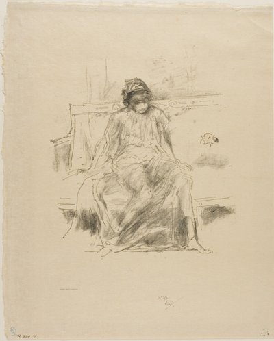 Udrapowana postać siedząca autorstwa James Abbott McNeill Whistler