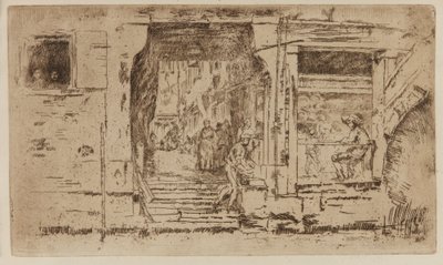 Sklep rybny, Wenecja autorstwa James Abbott McNeill Whistler