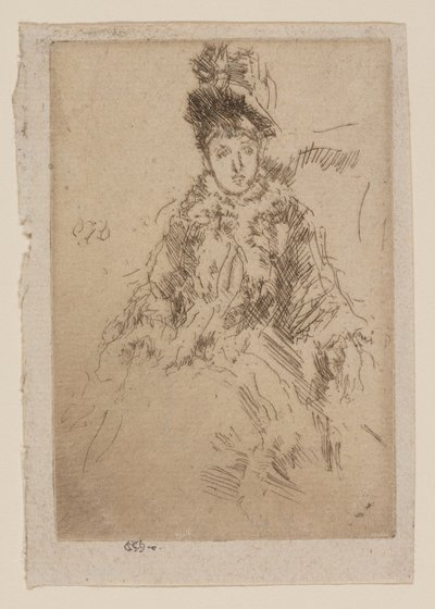 Futrzana pałeczka: panna Lenoir autorstwa James Abbott McNeill Whistler