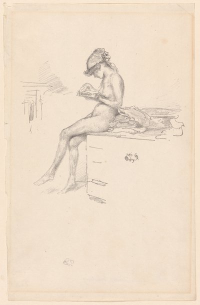 Mała naga modelka, czytanie autorstwa James Abbott McNeill Whistler
