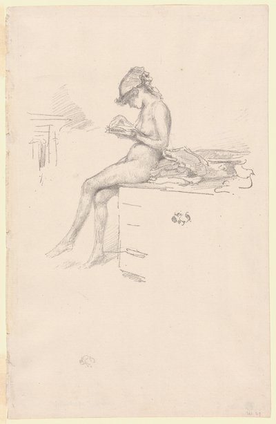 Mała naga modelka, czytanie autorstwa James Abbott McNeill Whistler
