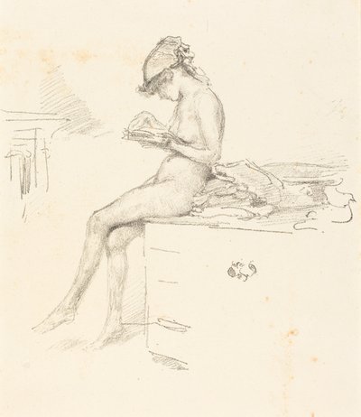 „Mała naga modelka czytająca” autorstwa James McNeill Whistler