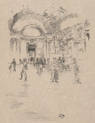 Długa Galeria, Luwr autorstwa James McNeill Whistler
