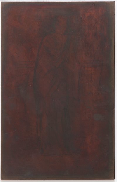 Odpoczynek modelu: płyta/blok drukarski autorstwa James Abbott McNeill Whistler