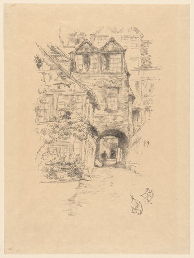 Dom kapłana, Rouen autorstwa James McNeill Whistler