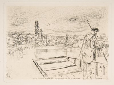 Łódź płaskodenna autorstwa James McNeill Whistler