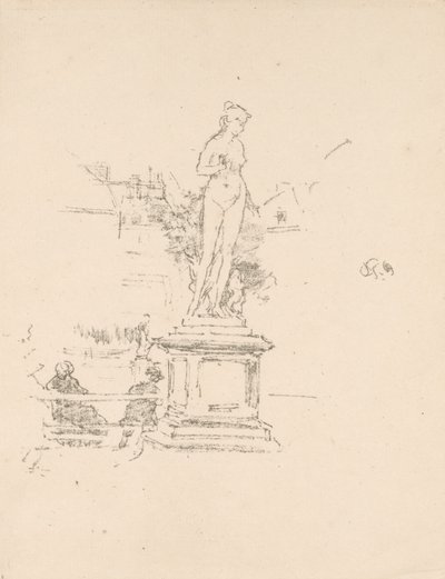 Statua, Ogrody Luksemburskie autorstwa James McNeill Whistler