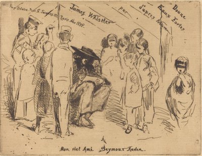 Strona tytułowa „Dwanaście akwafort z natury” autorstwa James Abbott McNeill Whistler