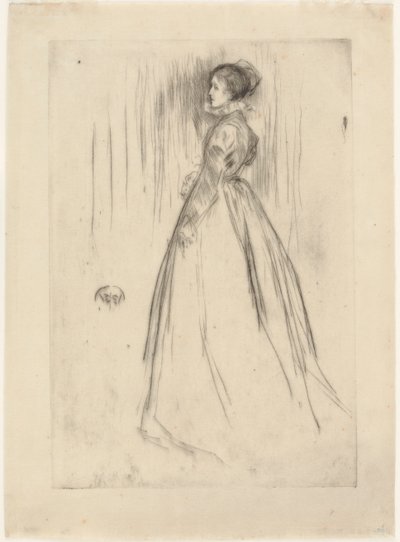 Aksamitna Sukienka (Pani Leyland) autorstwa James Abbott McNeill Whistler