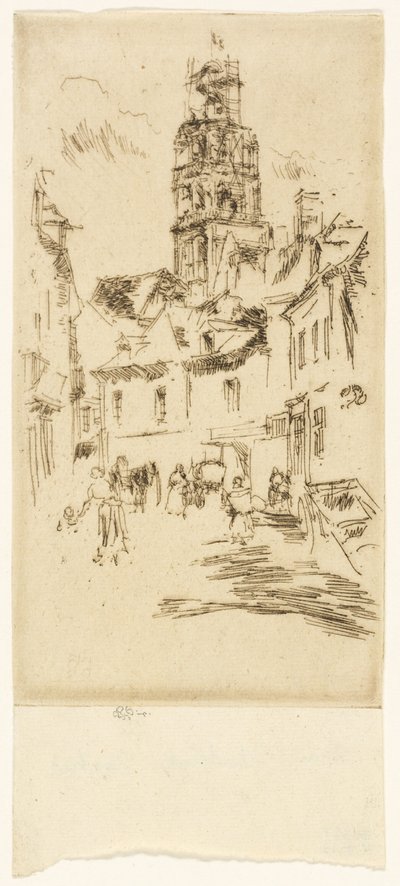 Wieża św. Antoniego, Loches autorstwa James Abbott McNeill Whistler