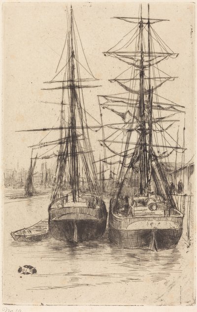 Dwa statki autorstwa James McNeill Whistler