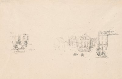 Dwa szkice próbne: A. Grand Rue, Dieppe; B. Wnętrze autorstwa James Abbott McNeill Whistler