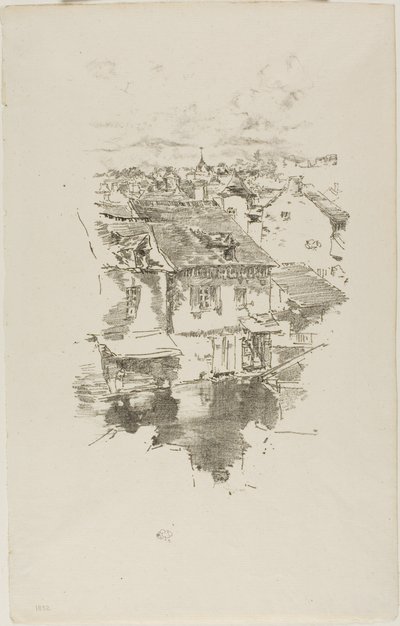 Vitré: Kanał autorstwa James Abbott McNeill Whistler