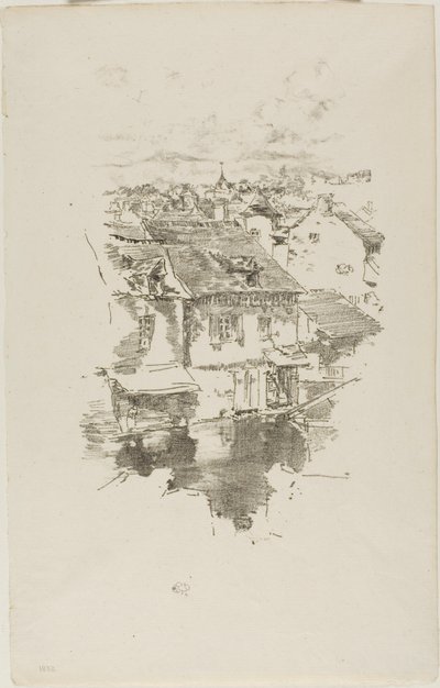 Vitré: Kanał autorstwa James McNeill Whistler