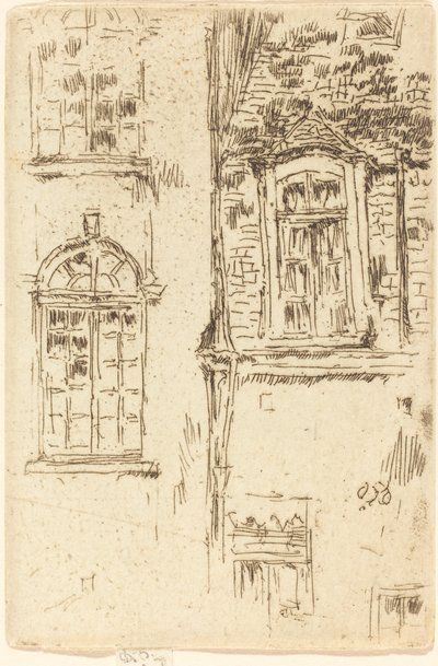 Windows naprzeciwko hotelu, Bourges autorstwa James Abbott McNeill Whistler