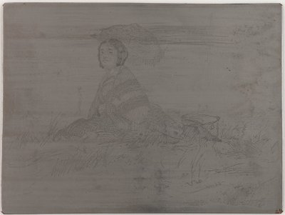 <em>Plein Soleil</em>. Nieanulowany talerz z Twelve Etchings from Nature (zestaw francuski) autorstwa James Abbott McNeill Whistler