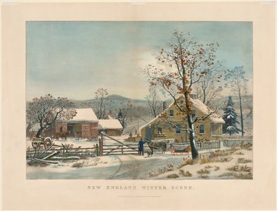 Scena zimowa Nowej Anglii, 1861. autorstwa James Merritt Ives