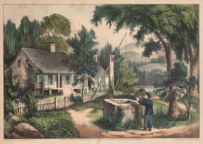 Stare dębowe wiadro autorstwa James Merritt Ives
